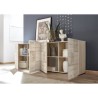 Buffet - MIRONA - 4 portes - Chene Samoa avec serigraphie - 241 x 43 x