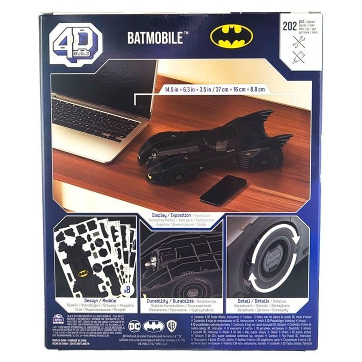Puzzle 4D Build Batman Batmobile Modele 3D de voiture a assembler Puzzle 4D Build Batman Batmobile Modele 3D de voiture a assembler