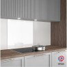 Crédence - Fond de hotte - AURYS - Verre - Extra blanc - Laqué blanc