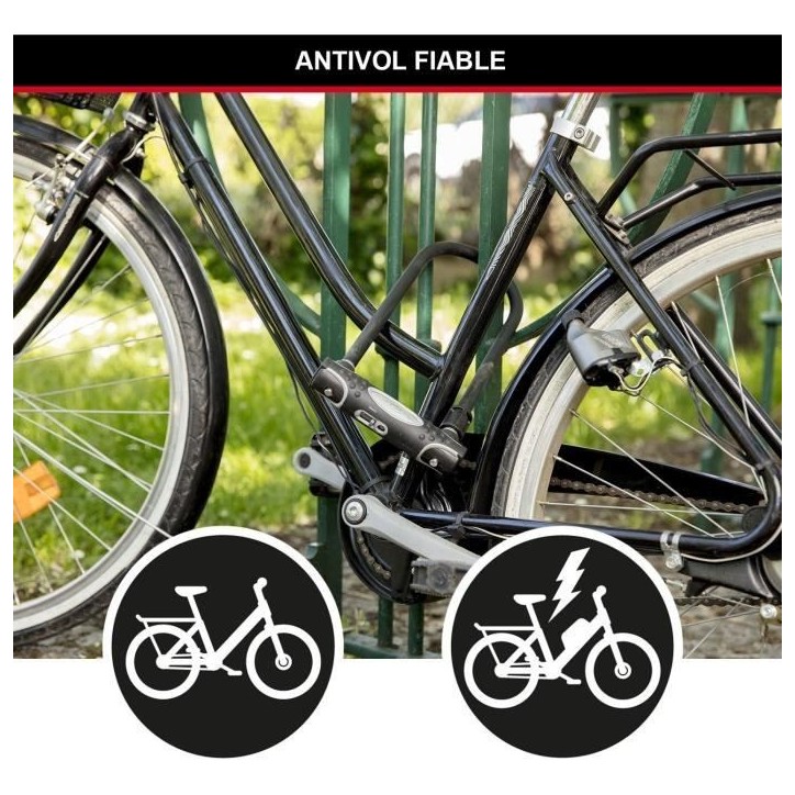 Antivol Vélo U - MASTER LOCK - 8195EURDPROCOLWR - Acier Cémenté, Clé, Rouge Antivol Vélo U - MASTER LOCK - 8195EURDPROCOLWR - Acier Cémenté, Clé, Rouge
