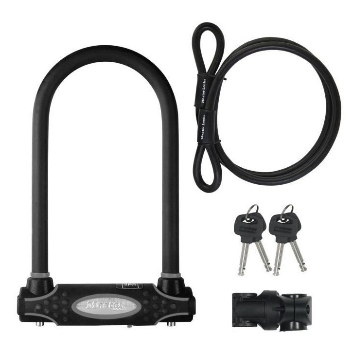 MASTER LOCK Antivol U avec Câble - A Clé MASTER LOCK Antivol U avec Câble - A Clé