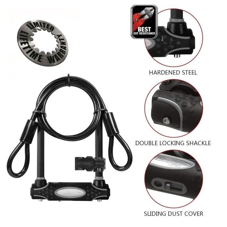 MASTER LOCK Antivol U avec Câble - A Clé MASTER LOCK Antivol U avec Câble - A Clé