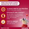 ADVANTIX Chien Solution Antiparasitaire Race Moyenne 10 a 25kg 6 pipet