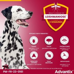 ADVANTIX Chien Solution Antiparasitaire Race Moyenne 10 a 25kg 6 pipet