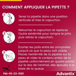 ADVANTIX Chien Solution Antiparasitaire Race Moyenne 10 a 25kg 6 pipet