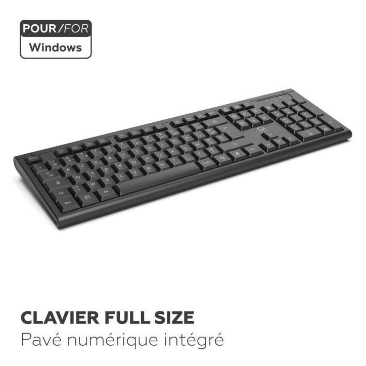 Ensemble clavier souris - MOBILITY LAB - Alpha - Ergonomique - Sans fil - Pavé numérique intégré Ensemble clavier souris - MOBILITY LAB - Alpha - Ergonomique - Sans fil - Pavé numérique intégré
