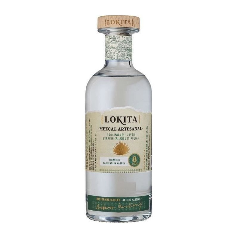Lokita - Espadin - 8 ans - Mezcal - 70 cl - 40,0% Vol. Lokita - Espadin - 8 ans - Mezcal - 70 cl - 40,0% Vol.