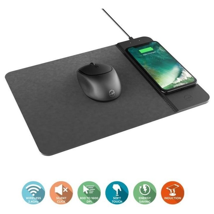 Souris sans fil + tapis chargeur - MOBILITY