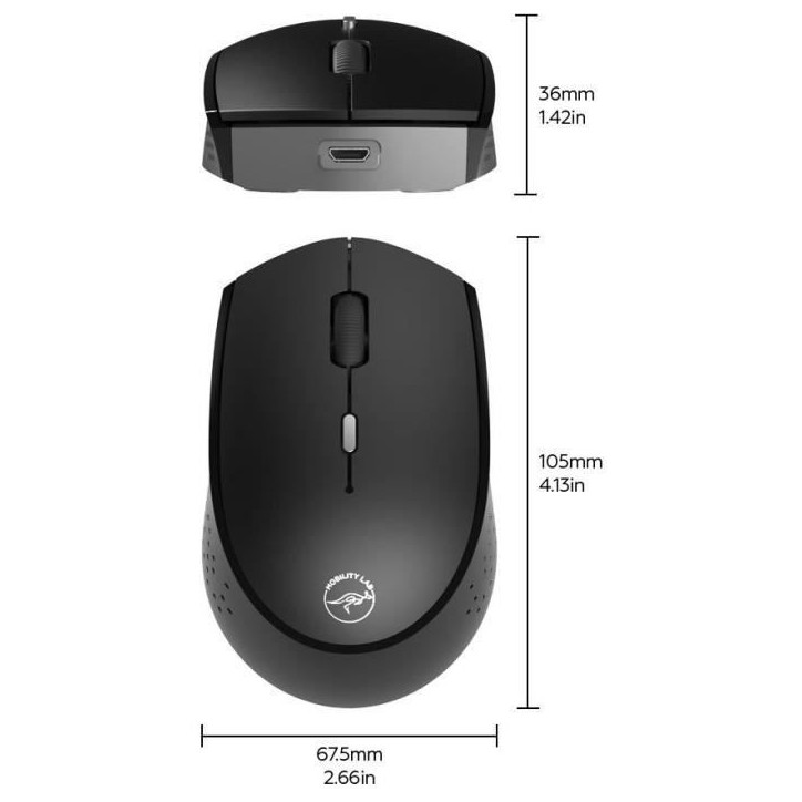 Souris sans fil rechargeable - MOBILITY - USB-C
