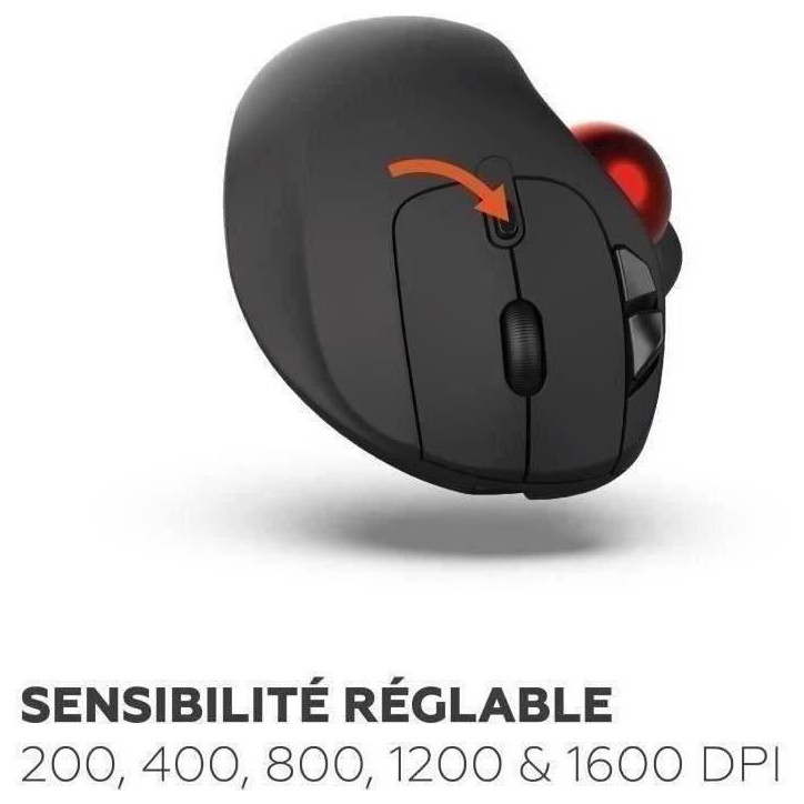 Souris sans fil - MOBILITY LAB - Trackball - Noir