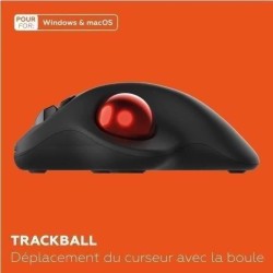 Souris sans fil - MOBILITY LAB - Trackball - Noir
