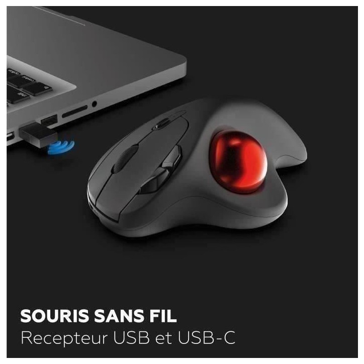 Souris sans fil - MOBILITY LAB - Trackball - Noir