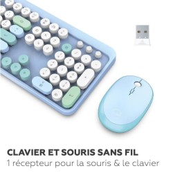 Ensemble clavier souris - MOBILITY LAB - Pure color - Sans fil - Pavé