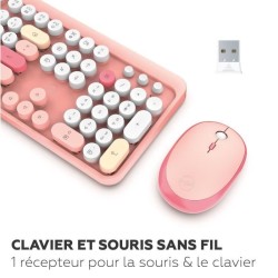 Ensemble clavier souris - MOBILITY LAB - Pure color - Sans fil - Pavé