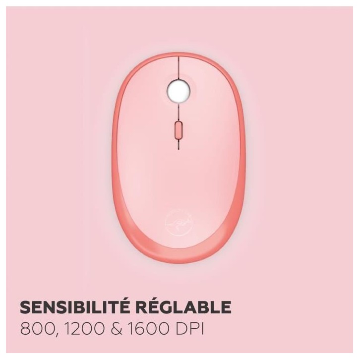 Ensemble clavier souris - MOBILITY LAB - Pure color - Sans fil - Pavé numérique intégré - Rose