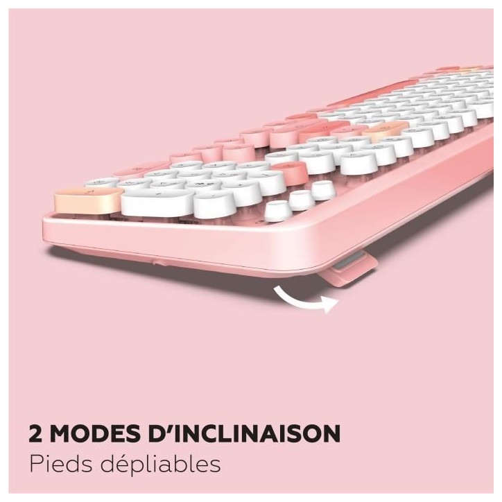 Ensemble clavier souris - MOBILITY LAB - Pure color - Sans fil - Pavé numérique intégré - Rose