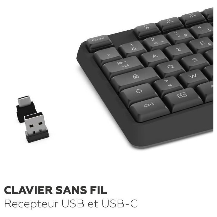 Clavier sans fil - MOBILITY LAB - Deluxe - AZERTY - Noir