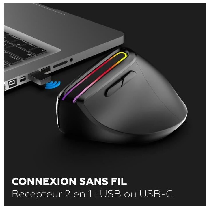 Souris ergonomique - Sans fil - MOBILITY LAB - ML314259 - Noir Souris ergonomique - Sans fil - MOBILITY LAB - ML314259 - Noir