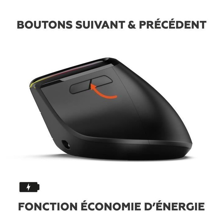 Souris ergonomique - Sans fil - MOBILITY LAB - ML314259 - Noir Souris ergonomique - Sans fil - MOBILITY LAB - ML314259 - Noir