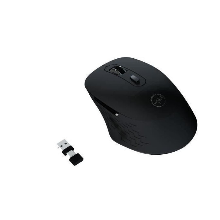 Souris sans fil - MOBILITY LAB - Omega - Bluetooth et récepteur 2,4GHz - Noir - Clics silencieux - Précision réglable Souris sans fil - MOBILITY LAB - Omega - Bluetooth et récepteur 2,4GHz - Noir - Clics silencieux - Précision réglable