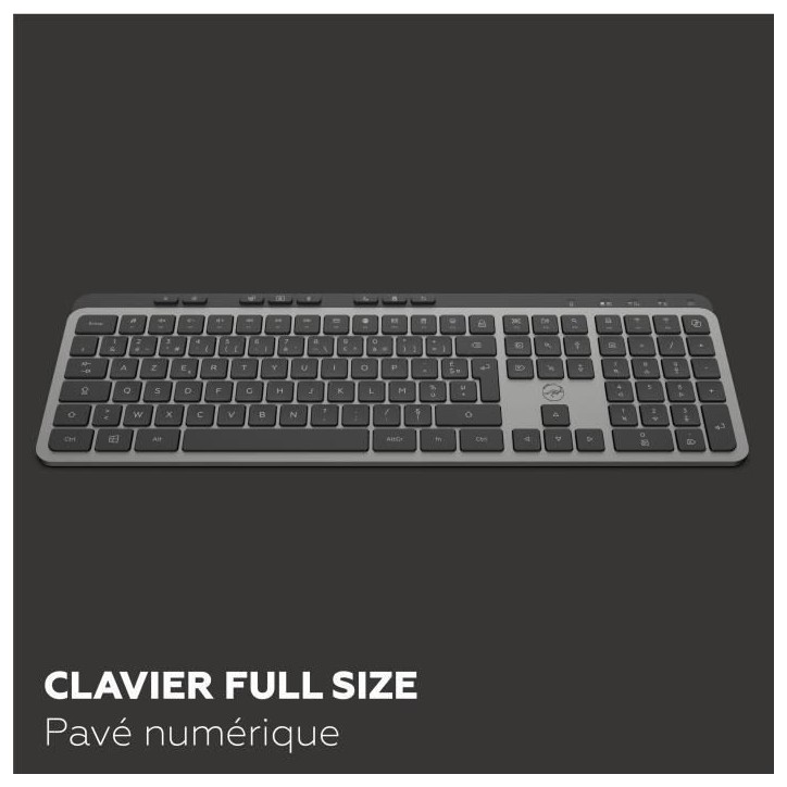 Clavier sans fil - Touches plates - MOBILITY LAB - KP450W - AZERTY - FR - Multi-connexions - Noir