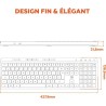 Clavier sans fil - Touches plates - MOBILITY LAB - KP450W - AZERTY - F Clavier sans fil - Touches plates - MOBILITY LAB - KP450W - AZERTY - F