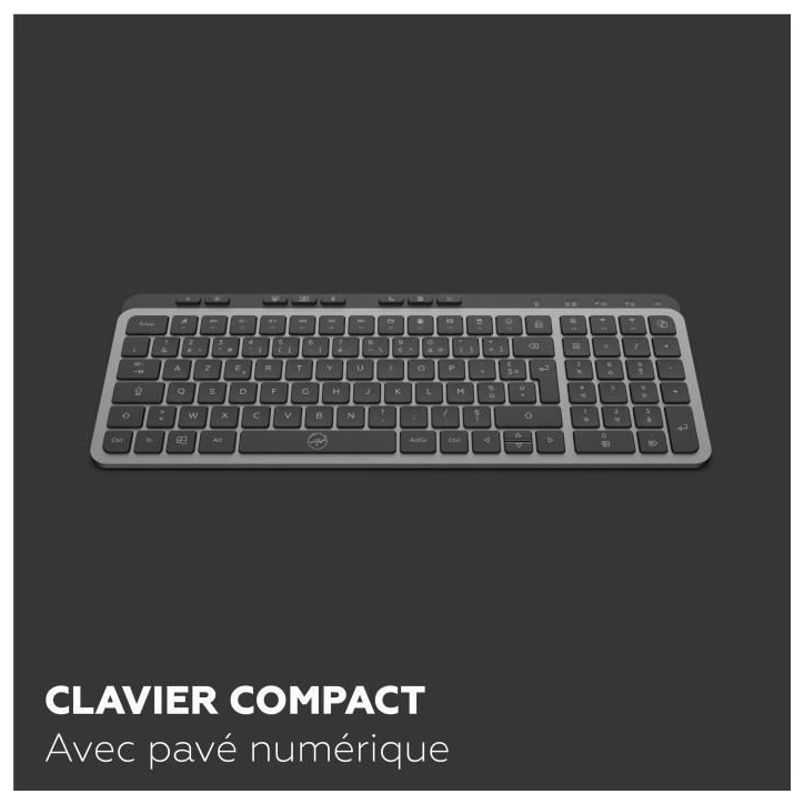 Clavier compact - Touches plates - MOBILITY LAB - KP450W - AZERTY - FR - Multi-connexions - Noir Clavier compact - Touches plates - MOBILITY LAB - KP450W - AZERTY - FR - Multi-connexions - Noir