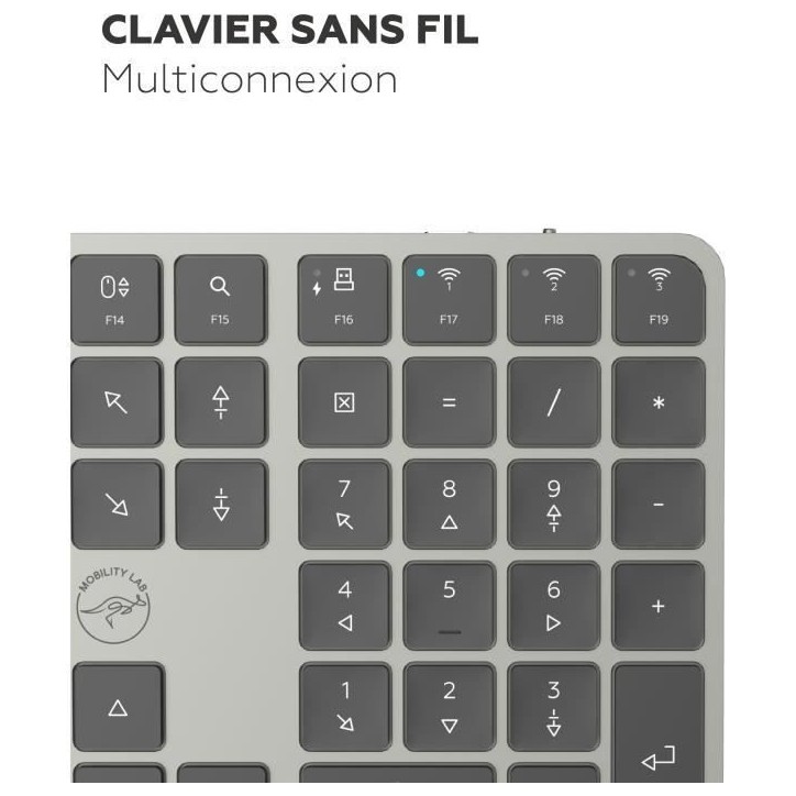Clavier sans fil - Touches plates - MOBILITY LAB - KP430W - AZERTY - FR - Noir