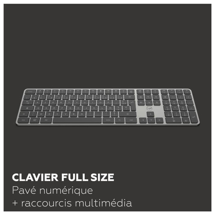 Clavier sans fil - Touches plates - MOBILITY LAB - KP430W - AZERTY - FR - Noir