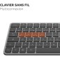 Mini clavier sans fil - Touches plates - MOBILITY LAB - KP430W - AZERTY - FR - Noir