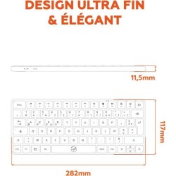 Mini clavier sans fil - Touches plates - MOBILITY LAB - KP430W - AZERT