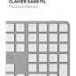 Clavier sans fil - Touches plates - MOBILITY LAB - KMP2000W - AZERTY - FR - Multi-connexions - Blanc