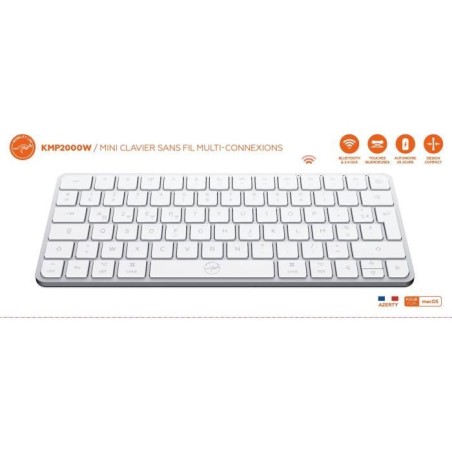 Mini clavier - Touches plates - MOBILITY LAB - KMP2000W - AZERTY - FR