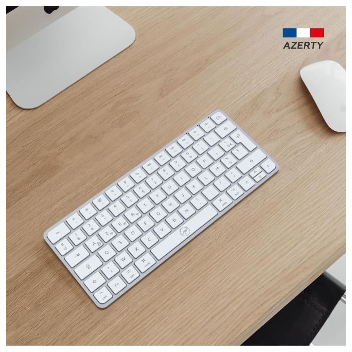 Mini clavier - Touches plates - MOBILITY LAB - KMP2000W - AZERTY - FR - Multi-connexions - Blanc Mini clavier - Touches plates - MOBILITY LAB - KMP2000W - AZERTY - FR - Multi-connexions - Blanc