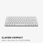 Mini clavier - Touches plates - MOBILITY LAB - KMP2000W - AZERTY - FR - Multi-connexions - Blanc Mini clavier - Touches plates - MOBILITY LAB - KMP2000W - AZERTY - FR - Multi-connexions - Blanc