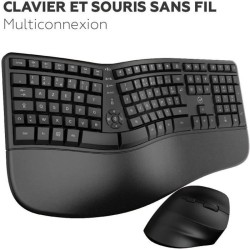Ensemble clavier souris sans fil - Ergonomique - MOBILITY LAB - C30W -