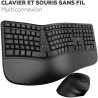 Ensemble clavier souris sans fil - Ergonomique - MOBILITY LAB - C30W -