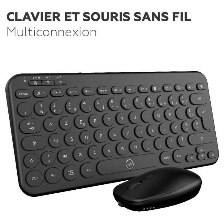 Ensemble mini clavier souris sans fil - MOBILITY LAB - CP420W - FR - Noir Ensemble mini clavier souris sans fil - MOBILITY LAB - CP420W - FR - Noir