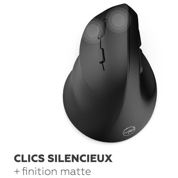 Souris sans fil - 2x Bluetooth + récepteur USB 2,4GHz - MOBILITY LAB - M30W-L - Ergonomique - Pour gaucher - Noir Souris sans fil - 2x Bluetooth + récepteur USB 2,4GHz - MOBILITY LAB - M30W-L - Ergonomique - Pour gaucher - Noir