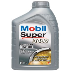Huile moteur 0W-30 Synthétique - MOBIL - Super 3000 - Formula-P -bido