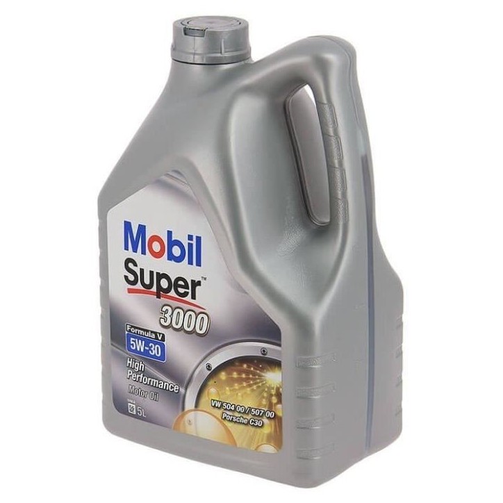Huile moteur 5W-30 Synthétique - MOBIL - Super 3000 - Formula-V -bidon 5L - haute performance