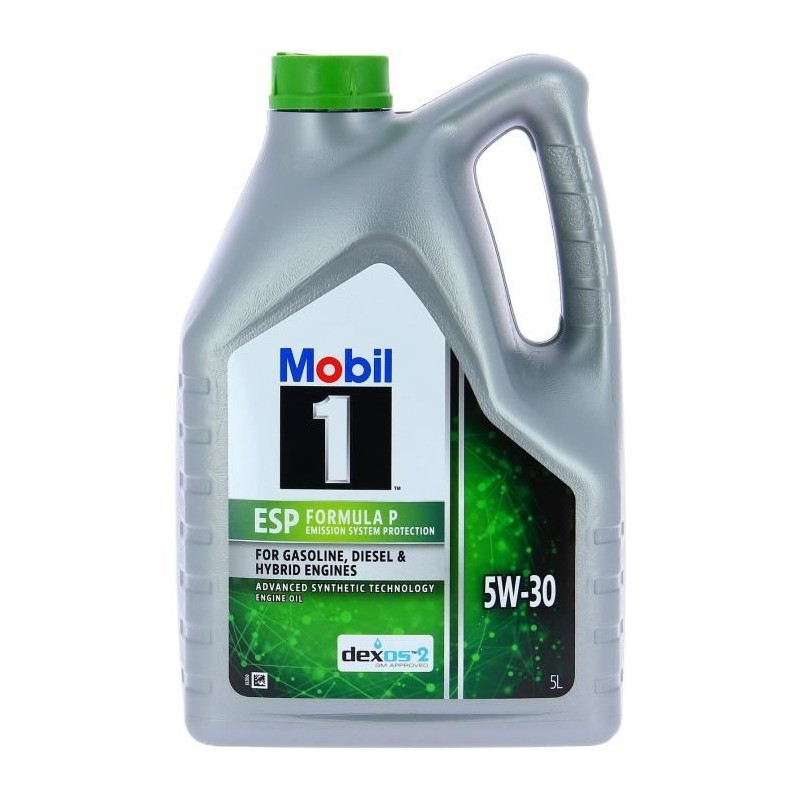 Huile moteur 5W-30 ESP Synthétique - MOBIL 1 - Formula-P -bidon 5L - Huile moteur 5W-30 ESP Synthétique - MOBIL 1 - Formula-P -bidon 5L -