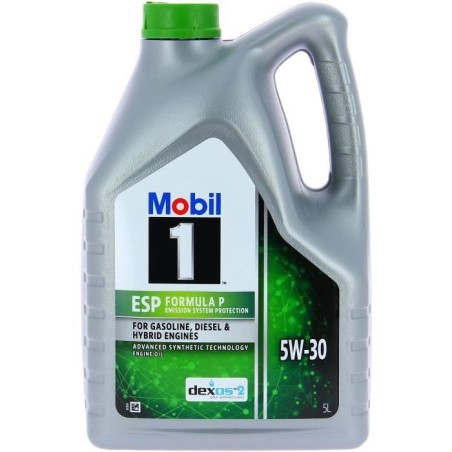 Huile moteur 5W-30 ESP Synthétique - MOBIL 1 - Formula-P -bidon 5L -