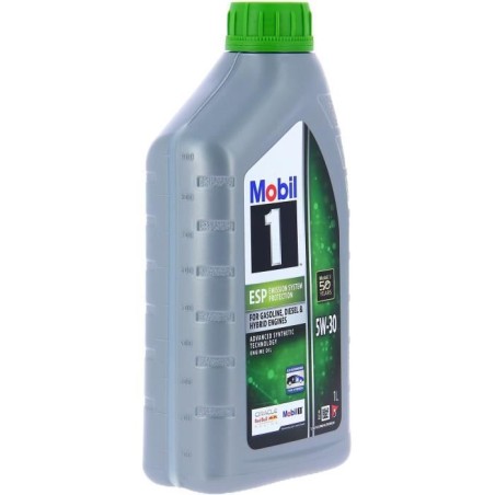 Huile moteur 5W-30 ESP Synthétique - MOBIL 1 - Formula-P -bidon 1L - Essence & Diesel - Nettoyante