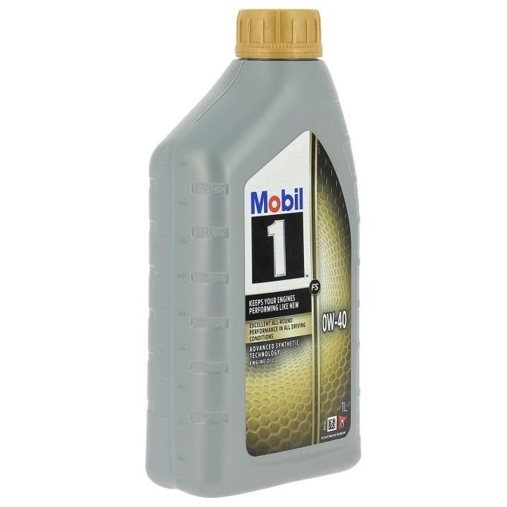 Huile moteur 5W-40 FS Synthétique - MOBIL 1 -bidon 1L - Ultra haute performance - anti-pollution Huile moteur 5W-40 FS Synthétique - MOBIL 1 -bidon 1L - Ultra haute performance - anti-pollution