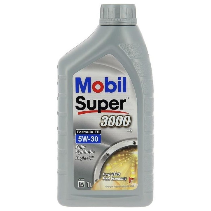 Huile moteur 5W-30 Synthétique - MOBIL - Super 3000 - Formula-XE -bidon 1L - haute performance anti-pollution Huile moteur 5W-30 Synthétique - MOBIL - Super 3000 - Formula-XE -bidon 1L - haute performance anti-pollution