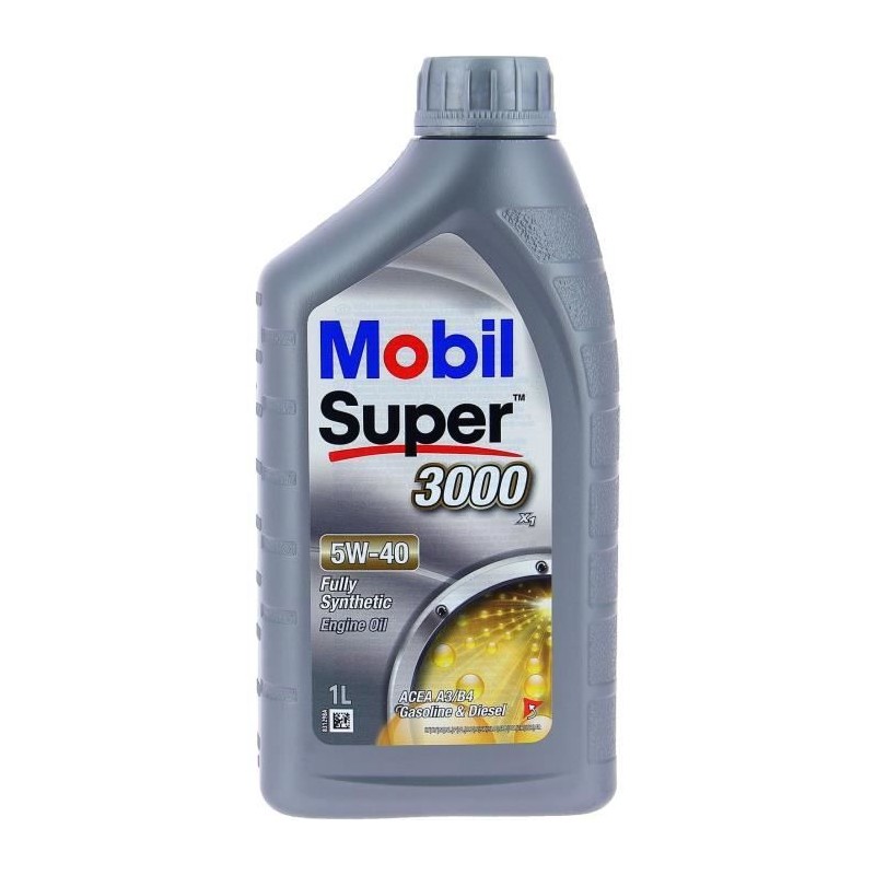 Huile moteur 5W-40 Synthétique - MOBIL - Super 3000 X1 - bidon 1L - h Huile moteur 5W-40 Synthétique - MOBIL - Super 3000 X1 - bidon 1L - h
