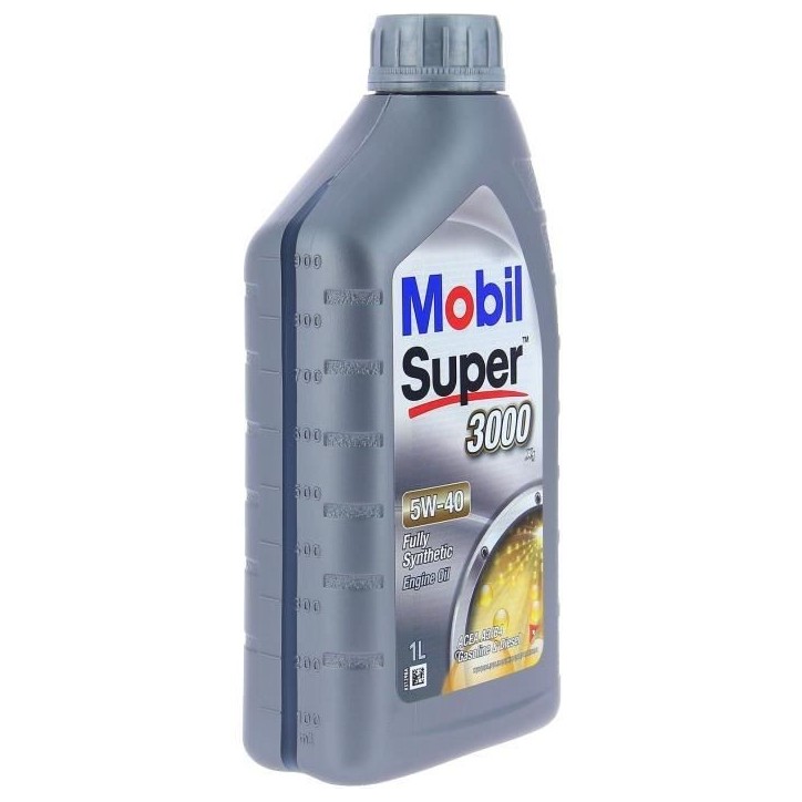 Huile moteur 5W-40 Synthétique - MOBIL - Super 3000 X1 - bidon 1L - haute performance anti-pollution Huile moteur 5W-40 Synthétique - MOBIL - Super 3000 X1 - bidon 1L - haute performance anti-pollution