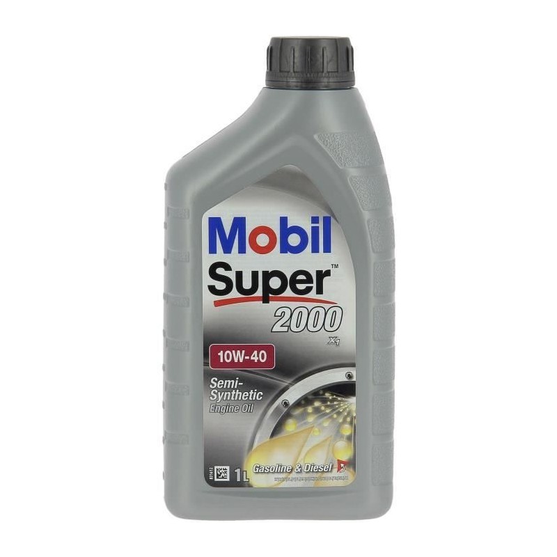 Huile moteur 10W-40 Synthétique - MOBIL - Super 2000 X1 - bidon 1L - Huile moteur 10W-40 Synthétique - MOBIL - Super 2000 X1 - bidon 1L -