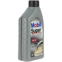 Huile moteur 10W-40 Synthétique - MOBIL - Super 2000 X1 - bidon 1L -
